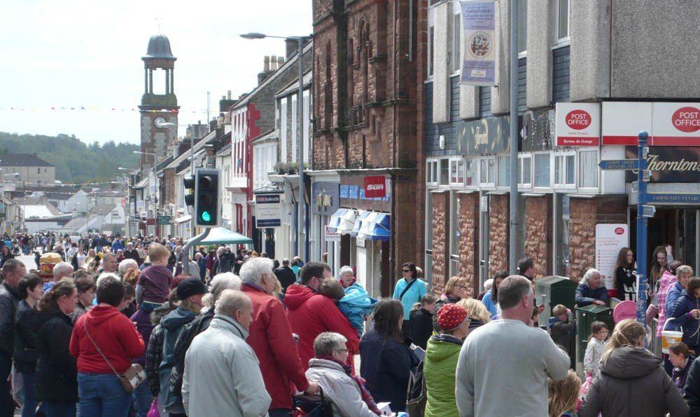 crowd at food festival